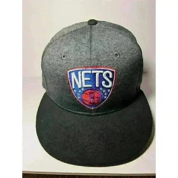Mitchell & Ness Brooklyn Nets 9FIFTY Snapback Hat Gray Adjustable Unisex - Picture 1 of 11